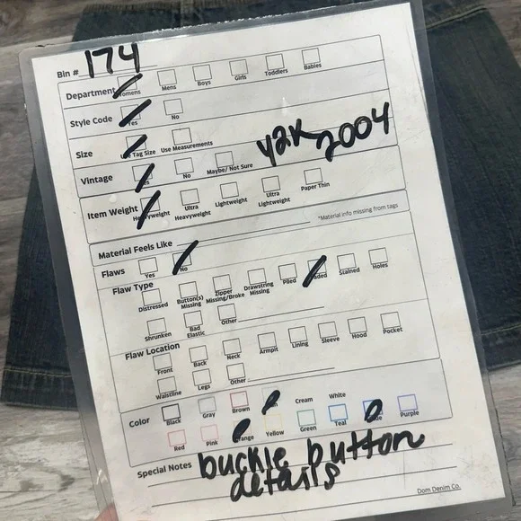 Vintage Y2K 2000s Gap Dark Wash‎ Blue Womens 6 Button A Line Denim Mini Skirt - Picture 8 of 8